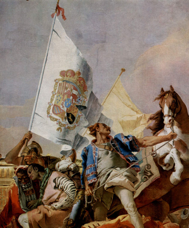 Frescos en el palacio real de Madrid, escena
