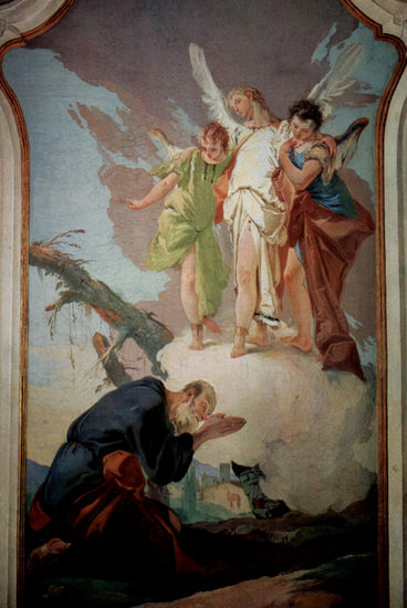 Frescos de escenas bíblicas en el palacio del obispo de Undine, escena. 