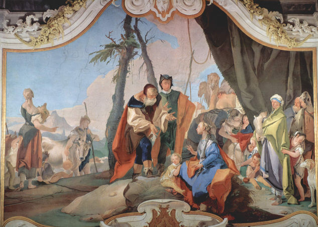 Frescos de escenas bíblicas en el palacio del obispo de Undine, escena. 