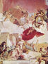 Frescos en la sala del emperador del palacio de Würzburg, fresco de techo, escena