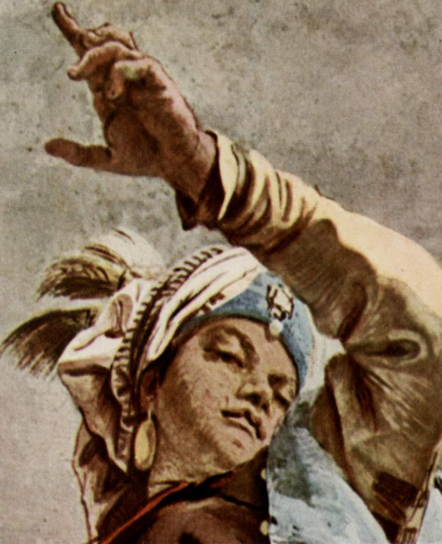 Frescos del vestíbulo de la Residencia de Würzburg, escenas de la apoteosis del príncipe obispo, detalle