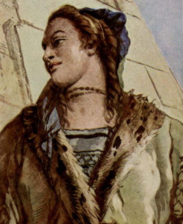 Frescos del vestíbulo de la Residencia de Würzburg, escenas de la apoteosis del príncipe obispo, detalle