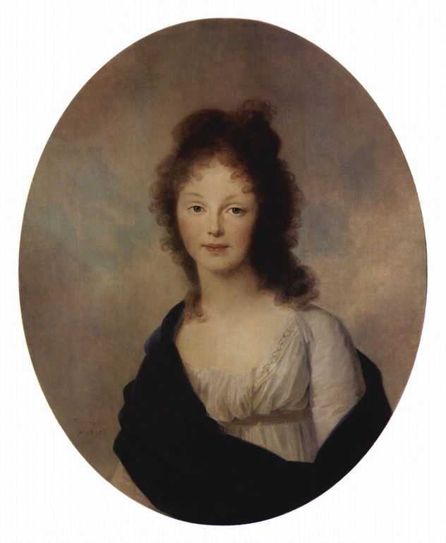 Porträt der Louise von Preußen, Gemahlin Friedrich Wilhelm III., Oval