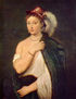 Retrato de una joven con sombrero de plumas