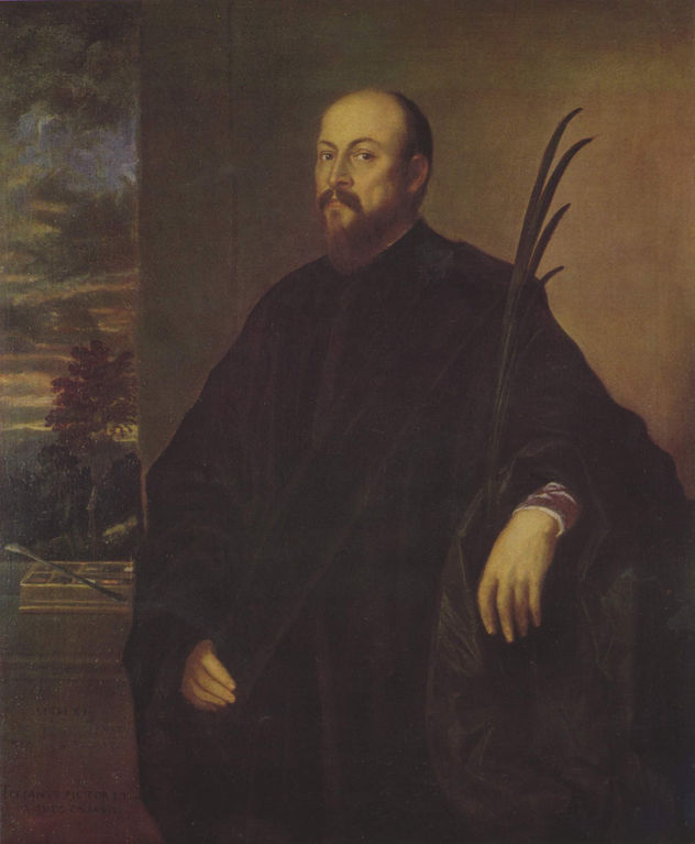 Retrato de un pintor con palmera