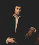 Retrato de hombre con guantes
