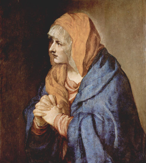 Sorrowful Woman Praying 