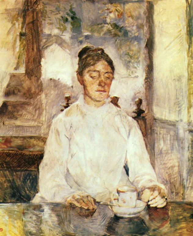 The Artist's Mother, Countess Adèle de Toulouse-Lautrec, at Breakfast.