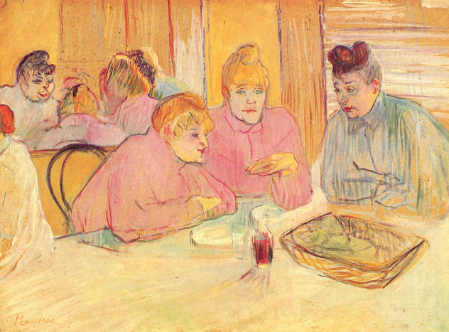 En el comedor del burdel