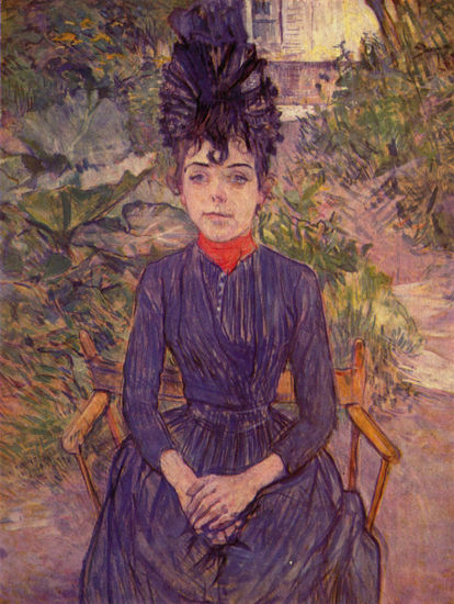 Portrait of Justine Dieuhl in the Garden of "Père Forest" 