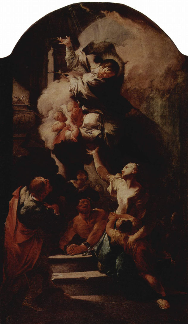 El Santo Juan de Nepomuceno consuela a los afligidos.