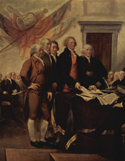 The Declaration of Independence, detail 