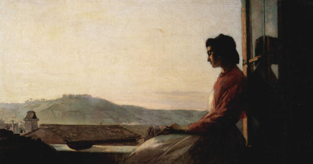 Giovannina, sitting on the windowsill 