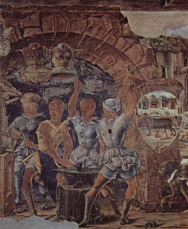 Frescos con representaciones de los meses en el Palacio Schifanoia, escena