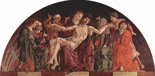 Roverella-Altar para San Giorgio en Ferrara, coronación de lunetas, escena