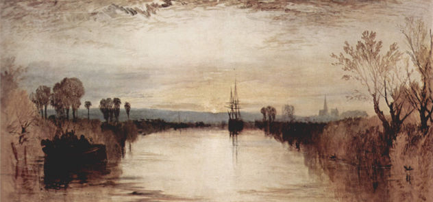 Evening Landscape, probably the Chichester Canal