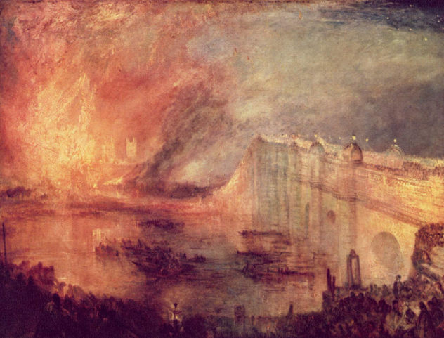 El incendio de las Casas del Parlamento