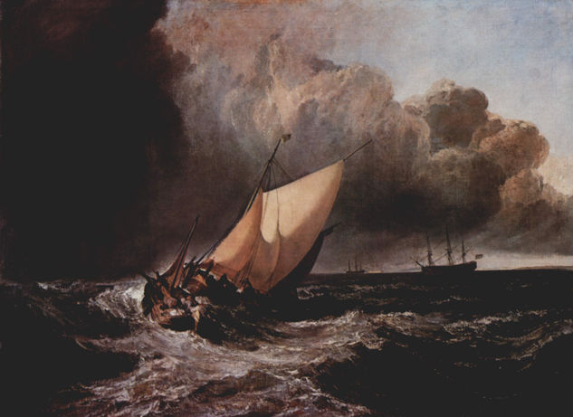 Dutch Boats in a Storm 