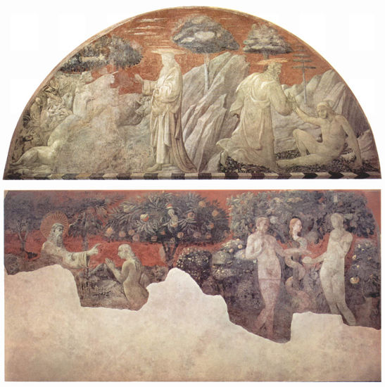 Old Testament Fresco Cycle of Genesis in the Cloister of Santa Maria Novella in Florence, Scene in Lunette 