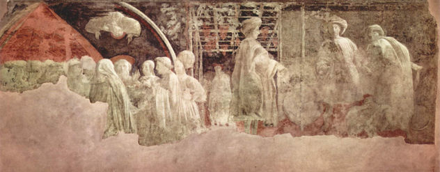 Ciclo de frescos del Antiguo Testamento sobre el Génesis en el claustro de Santa Maria Novella en Florencia, escena