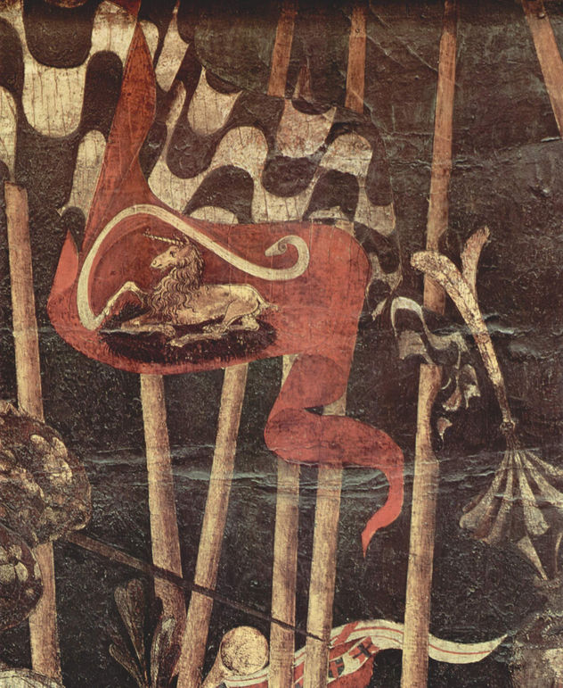 Tres pinturas sobre la batalla de Romano para el Palacio Medici en Florencia, escena