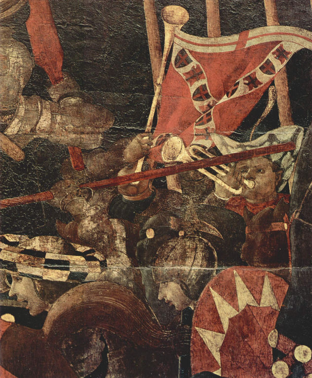 Tres pinturas sobre la batalla de Romano para el Palacio Medici en Florencia, escena
