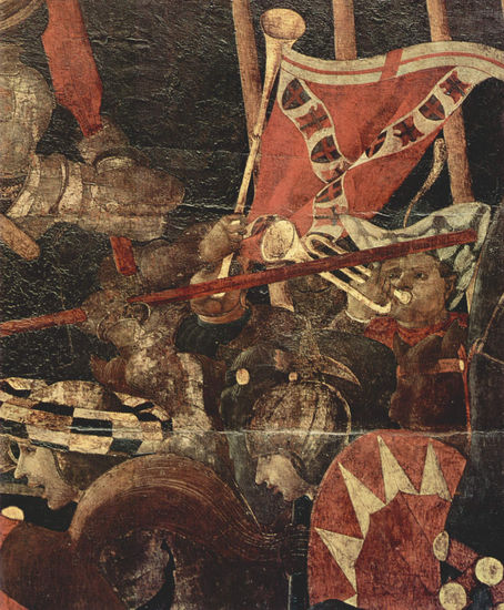 Tres pinturas sobre la batalla de Romano para el Palacio Medici en Florencia, escena 