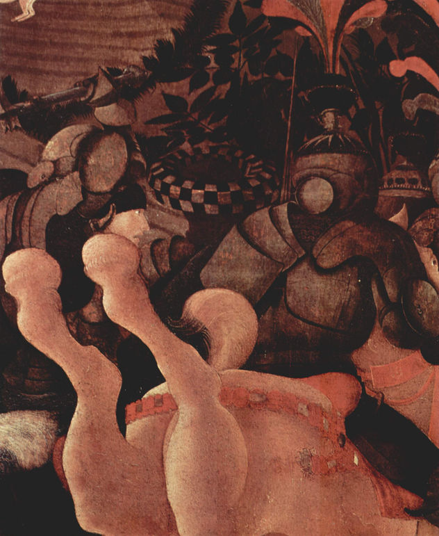 Tres pinturas sobre la batalla de Romano para el Palacio Medici en Florencia, escena