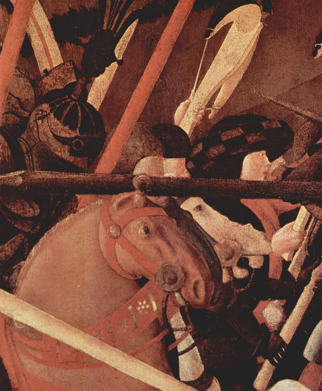 Tres pinturas sobre la batalla de Romano para el Palacio Medici en Florencia, escena