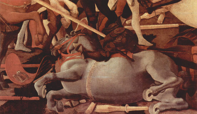 Tres pinturas sobre la batalla de Romano para el Palacio Medici en Florencia, escena