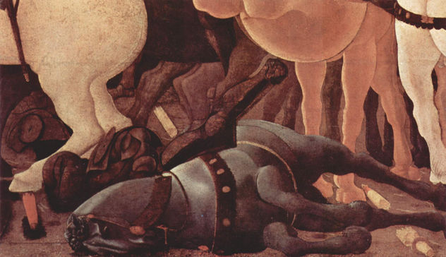 Tres pinturas sobre la batalla de Romano para el Palacio Medici en Florencia, escena