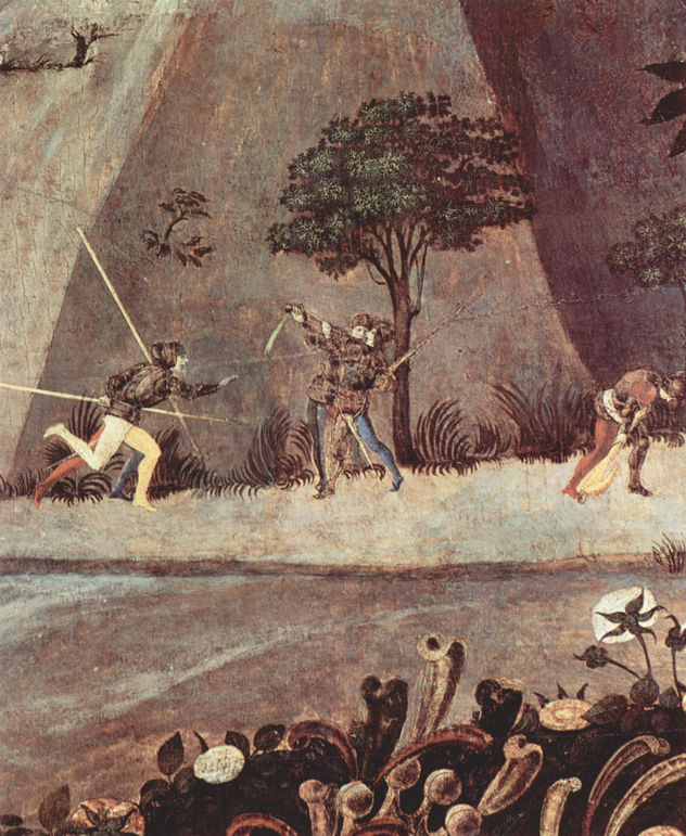 Tres pinturas sobre la batalla de Romano para el Palacio Medici en Florencia, escena