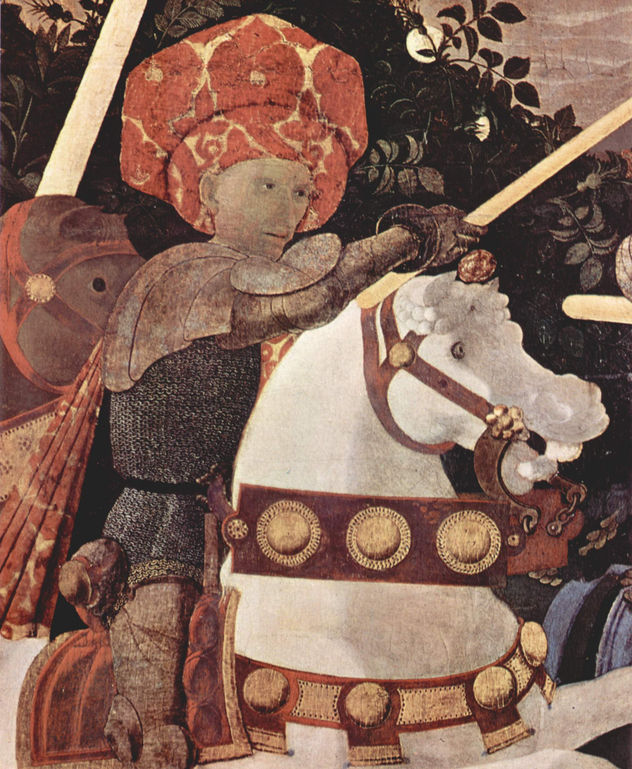 Tres pinturas sobre la batalla de Romano para el Palacio Medici en Florencia, escena