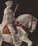 Estatua ecuestre pintada de Giovanni Acuto (John Hawkwood), detalle