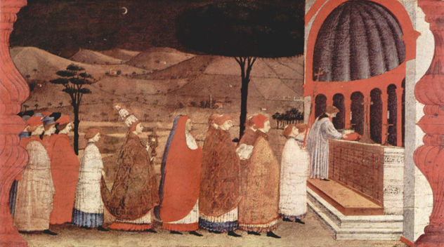 Predellatafel del milagro de las hostias, escena