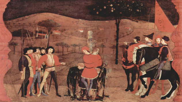Predellatafel del milagro de las hostias, escena