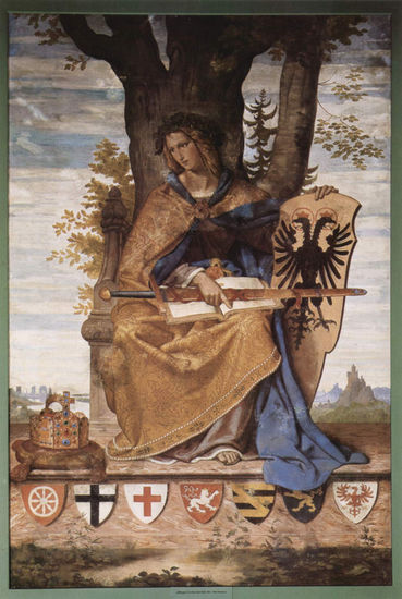 Wall painting from the old Städel Institute, right side image, scene 