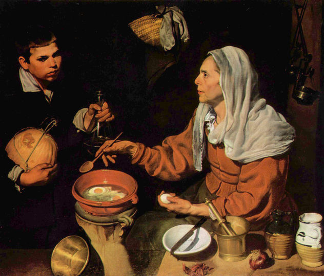 Old Woman Frying Eggs (The Old Cook)