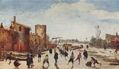 Eisbelustigung auf dem Stadtgraben