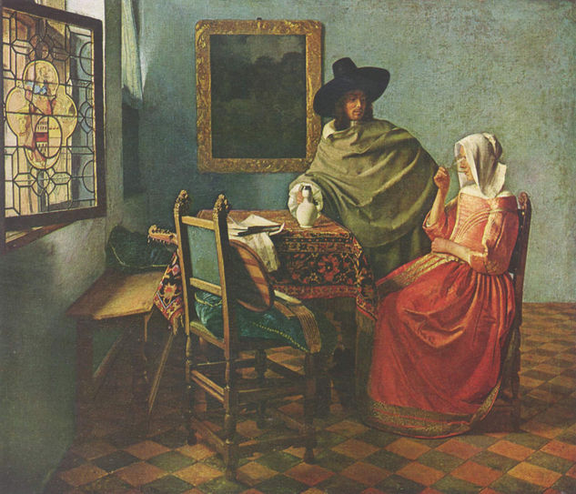 Man and Woman with Wine 