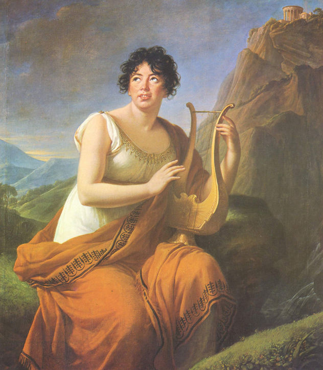 Porträt der Madame de Staël als Corinne