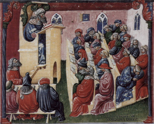 Liber ethicorum de Henricus de Allemania, Einzelblatt, Szene