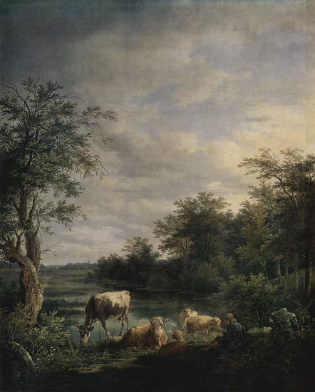 Paisaje con vacas 