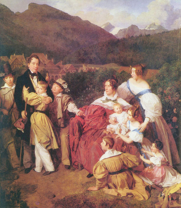 La familia del notario Dr. Josef August Eltz