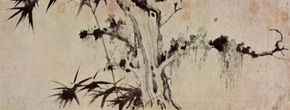 Bamboo and Worn Tree