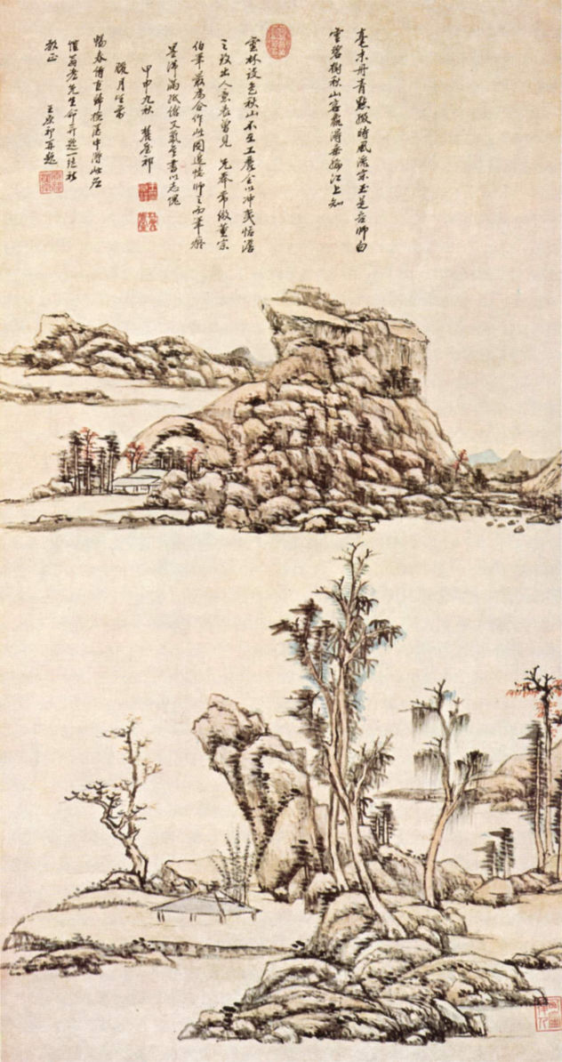 Paisaje fluvial al estilo de Ni Tsan