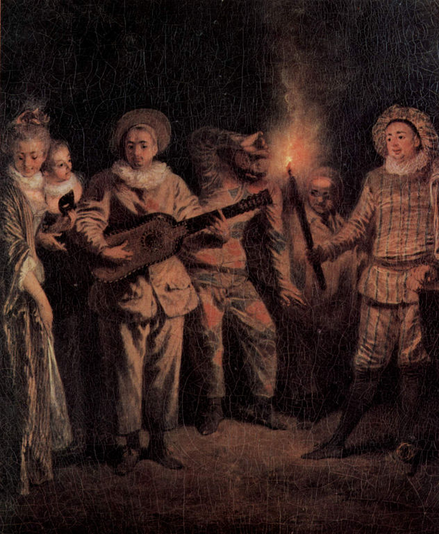 La comedia italiana (L'amour au théâtre italien), Detalle