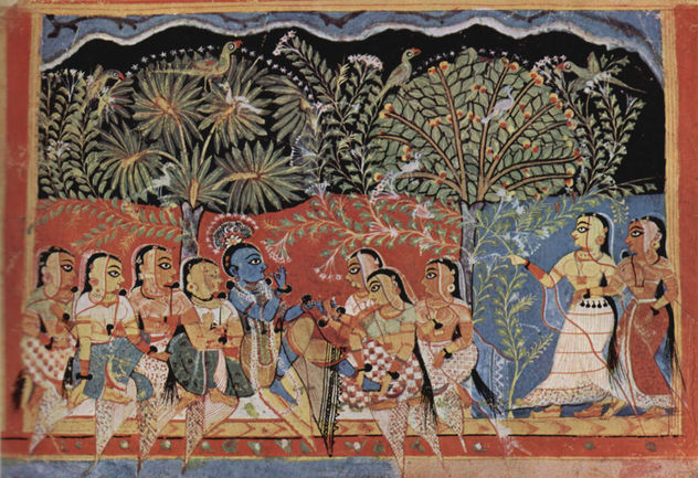 Gîtâ-Govinda Manuscript, Scene