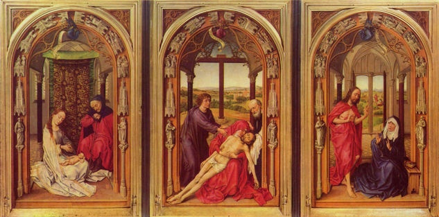 Marienaltar (Miraflores Altar), triptych, general view 