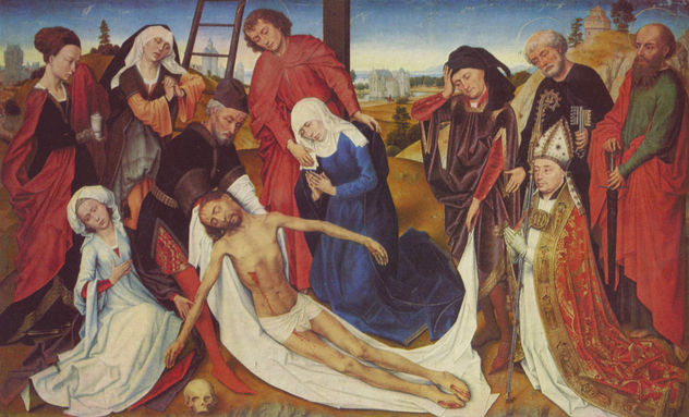 Kreuzabnahme mit dem Stifter Pierre de Ranchicourt, Bischof von Arras